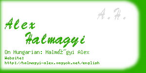 alex halmagyi business card